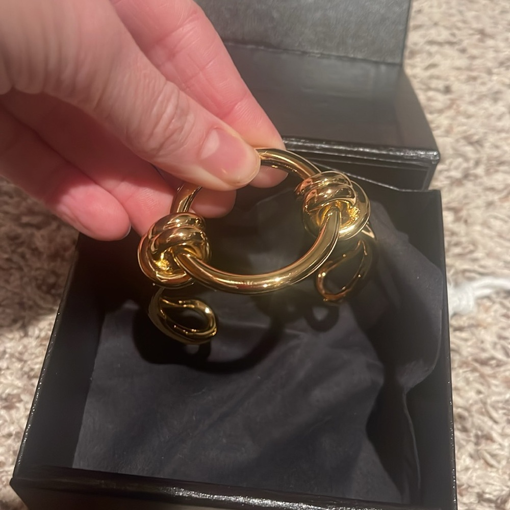 J.Crew knotted gold tone bangle - Picture 3 of 4